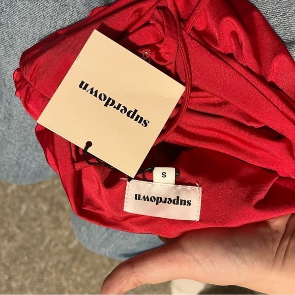 Superdown Brie One Sleeve Dress Hot Pink Revolve Small Z - Picture 5 of 7